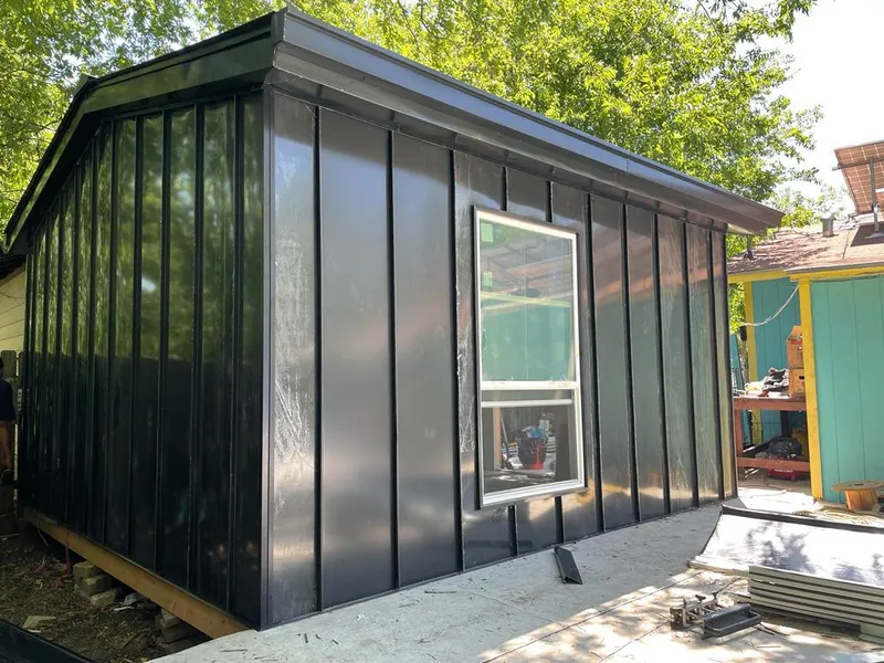 Black standing seam metal wall panels for Roof Inspection in Souderton